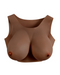 Gender X Wearable Silicone E Cup Breasts - Chocolate