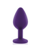 Rianne S 3 Piece Silicone Booty Plug with Gem Set - Purple
