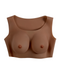 Gender X Wearable Silicone C Cup Breasts - Chocolate