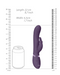 May Rechargeable G-Spot Pulsating Silicone Rabbit Vibrator - Purple