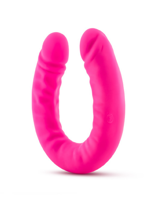 Ruse 18 inch Silicone Slim Double Dildo - Hot Pink