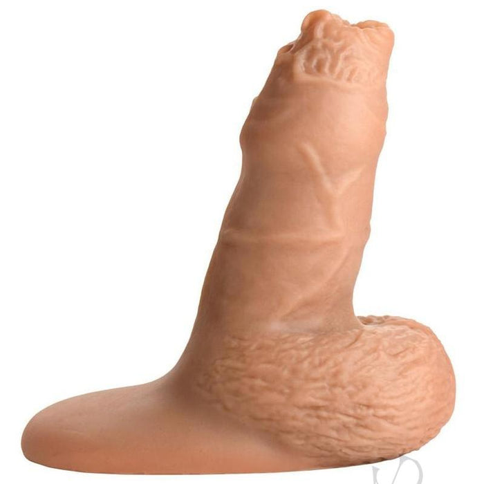 Uncut 5.1 Inch Silicone Packer Dildo - Caramel