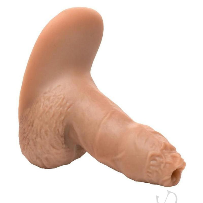 Uncut 5.1 Inch Silicone Packer Dildo - Caramel