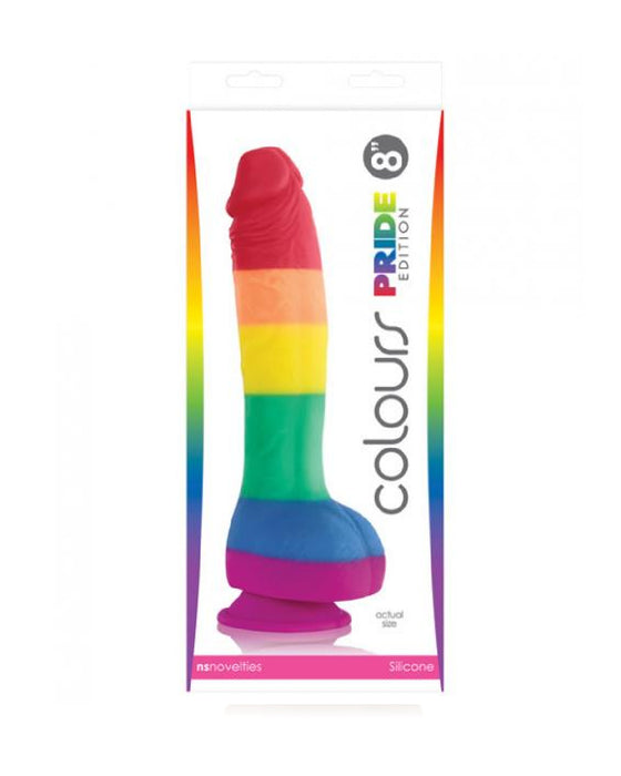Colours Pride Edition Rainbow Silicone 8 Inch Dildo