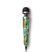 The Doxy Die Cast 3 Compact Wand Vibrator Pineapple Pattern features a black rounded head and a handle with tropical pineapples and green leaves, delivering deep rumbles and shown against a white background.