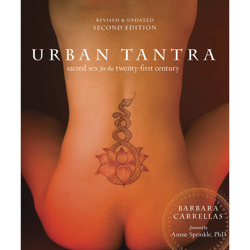 Paperback cover of Urban Tantra featuring a person's back with a lotus and snake tattoo in warm, dark tones.