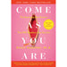 Book cover of "Come As You Are by Emily Nagoski" features the title on a pink background with an unzipped purse motif, yellow text noting it’s revised and updated, and red banners showcasing reviews.
