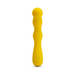 The Nu Sensuelle Nubii Siren Flexible Vibrator is a yellow silicone G-spot toy with a wavy, textured shaft, rounded tip, control button with plus/minus symbols by the base, and turbo boost mode, shown on a white background.