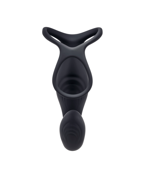 The Wrangler Vibrating Cock Ring, and Butt Plug with Remote - Black