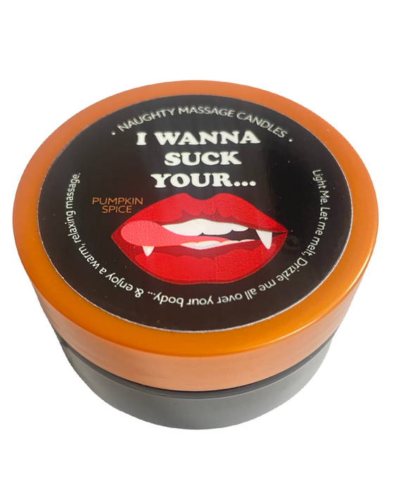 Pumpkin Spice Erotic Massage Candle - I Wanna Suck Your...