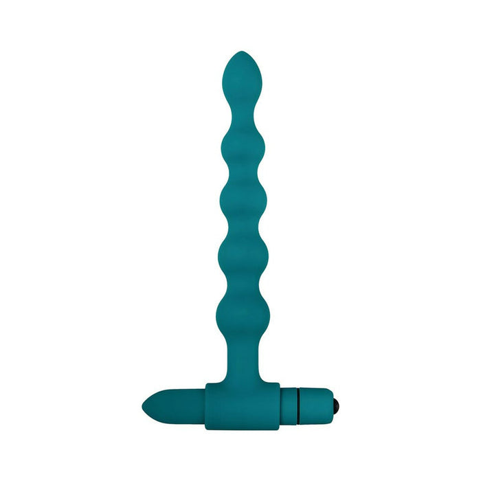 The Bumpy 3-Piece Beaded Anal Plug Set with Vibrating Bullet offers teal silicone plugs with beaded shafts, T-shaped handles, and a removable vibrating bullet—ideal for fans of beaded anal toys.