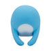 The Heavenly Humpback Waterproof Finger Bullet Vibrator is a small, blue, round discreet toy with a white oval on the front and two short, curved legs, shown from behind against a white background.