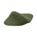 The Gender X Pleasure Pad Rechargeable Grinding Pad & Stroker, crafted from flexible olive green silicone with wavy ridges and an indented logo, combines style and comfort while resting on any flat surface.