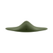 The Gender X Pleasure Pad Rechargeable Grinding Pad & Stroker is a green, smooth, curved device shaped like a stealth aircraft or manta ray, shown front-on against a white background with a “DC” button below the center ridge.