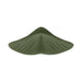 The olive green Gender X Pleasure Pad Rechargeable Grinding Pad & Stroker has a manta ray shape, smooth curved edges, subtle center ridges, and is crafted from flexible silicone, shown from above on a white background.