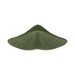 The olive green Gender X Pleasure Pad Rechargeable Grinding Pad & Stroker has a manta ray shape, smooth curved edges, subtle center ridges, and is crafted from flexible silicone, shown from above on a white background.