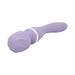 The Wand & Done Double Ended Ergonomic Silicone Wand Vibrator is a purple, body-safe massager with a rounded head, curved handle, and control buttons. This rechargeable vibrator offers discreet relaxation whenever you need it.