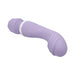 The Wand & Done Double Ended Ergonomic Silicone Wand Vibrator is a lavender, body-safe silicone rechargeable vibrator with a curved, textured tip and three side buttons, displayed on a white background.