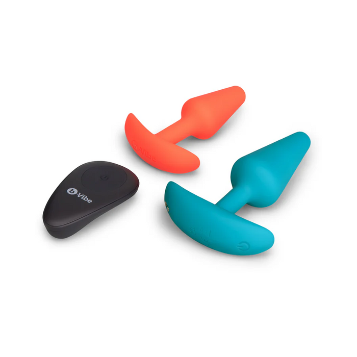 b-Vibe Butties Anal Training Bundle Remote Control Silicone Plug Set