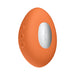 The We-Vibe Temp Lay On Vibrator with Hot and Cold Functions is an orange, oval-shaped device featuring three textured buttons and a silver "We-Vibe" accent, displayed against a white background.