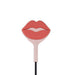 Add a playful touch with the Peaches 'n Cream Silicone Kiss Crop—a spanking toy shaped like pink and red lips, perfect as a fun decorative accessory on any plain white background.