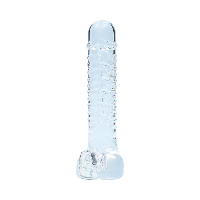 Seraphic Opus Textured Glass Dildo with Balls