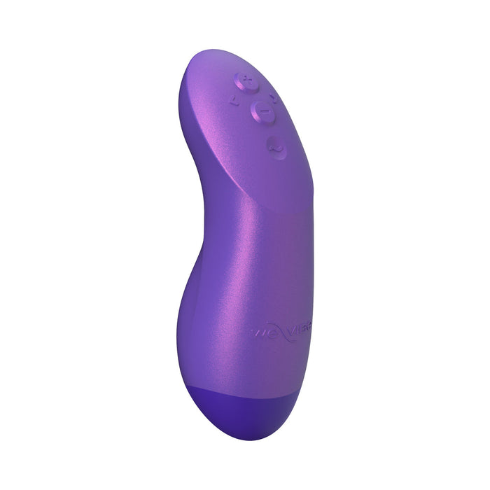 The We-Vibe Chorus Pro, a curved purple wearable couples' vibrator with three top buttons, triple motors, and a matte finish for G-spot stimulation, is displayed on a plain white background.