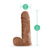 The URSELF 5 Inch Chocolate Silicone Packer Dildo is crafted from body-safe platinum-cured silicone, features a realistic shape with textured details, and measures 5 inches (12.7 cm) long by 1.25 inches (3.1 cm) wide.