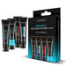 The Wicked Anal Adventure Variety Pack includes four 1 oz travel-sized water-based anal lubricants: Jelle, P, Chill, and Heat—each in a tube with a colorful label and packaged in a black box.