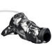 The Night Prowler Squirting Penis Enhancer is a black and white silicone fantasy creature sleeve with textured details, a hollow open end, and a translucent tube for squirting action.