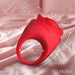 The Bloomgasm Rose Ring Finger Vibrator is made of premium, body-safe silicone with a stunning rose design. Measuring 1.2" wide by 0.8" unstretched, it’s USB rechargeable, waterproof, phthalate-free, and features "Bloomgasm" branding.