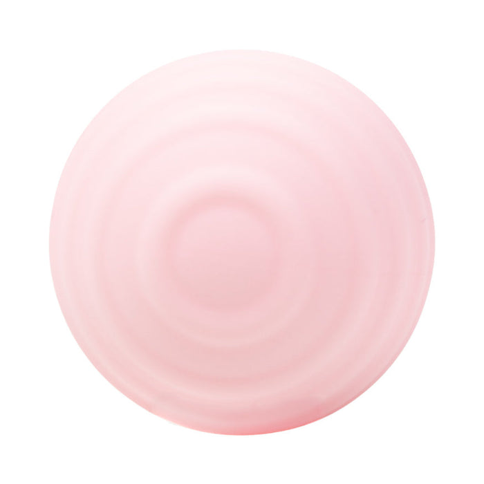 The Intense Waterproof Rechargeable Wand Vibrator with App Control, featuring an ultra-soft silicone head and concentric circular ridges, is shown from above on a white background.