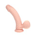 RealRock 6 Inch Dual-Density Vibrating Silicone Dildo with Weighted Balls - Vanilla