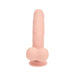 RealRock 6 Inch Dual-Density Vibrating Silicone Dildo with Weighted Balls - Vanilla