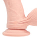 RealRock 6 Inch Dual-Density Vibrating Silicone Dildo with Weighted Balls - Vanilla