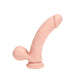 RealRock 7 Inch Dual-Density Vibrating Silicone Dildo with Weighted Balls - Vanilla