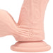 RealRock 7 Inch Dual-Density Vibrating Silicone Dildo with Weighted Balls - Vanilla