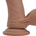 RealRock 7 Inch Dual-Density Vibrating Silicone Dildo with Weighted Balls - Caramel