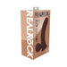 RealRock 8 Inch Dual-Density Vibrating Silicone Dildo with Weighted Balls - Chocolate