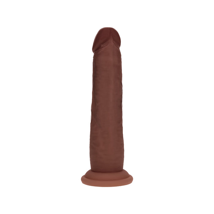 Realrock Sliding Skin Dual Density Silicone Dildo 7 Inches – Chocolate
