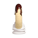 The Chocolate Dipped Banana Split Silicone Dildo with Suction Cup features a peeled banana design standing upright on whipped cream, drenched in chocolate sauce, and includes a suction base for stability against a white background.