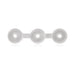 The Perfect Fit Triple Donut Ring and Penetration Bumper is a translucent Silaskin cock ring with three connected circular loops, each with a central hole, arranged in a straight line on a white background.