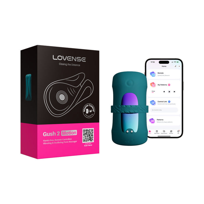 Lovense Gush 2 Motion App-Controlled Vibrating & Oscillating Penis Masturbator