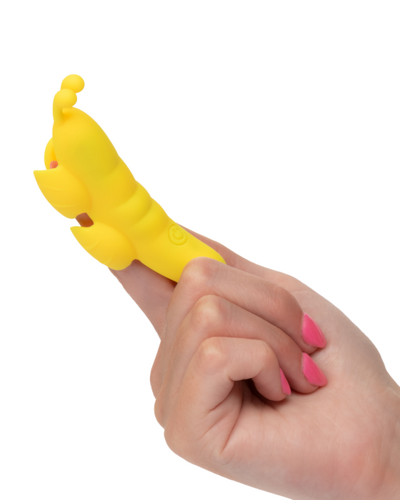 The Butterfly Beginner Waterproof Yellow Finger Vibrator