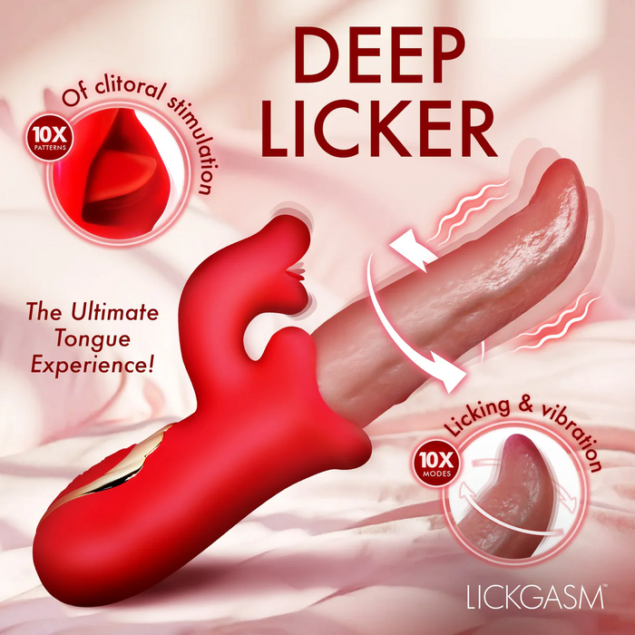 Deep Licker Rotating G-Spot & Clitoral Tongue Vibrator