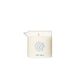 The Melt Together Massage Oil Candle by Dame (Green Tea, Fig & Cedarwood) is a white, plant-based 5 oz / 141 g candle in a clear glass container with a spout, blue text, and circular design on the front, placed against a plain white background.
