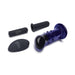 An adult pleasure set featuring the Glas Rechargeable Remote-Controlled G-Spot & Prostate Vibrator with textured blue glass, plus a black vibrating plug, a bullet vibrator for beginners, a sleek sleeve, and a wireless remote—branded "gläs.