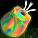 The Bloomgasm Glow Rose Glow-in-the-Dark Clitoral Stimulator, a soft, round suction vibe with a wide top opening, is shown against a dark background with green glow; white arrows highlight its air pulse technology.