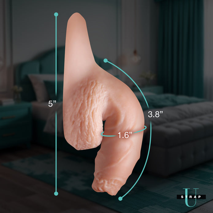 Uncut 5.1 Inch Silicone Packer Dildo - Vanilla