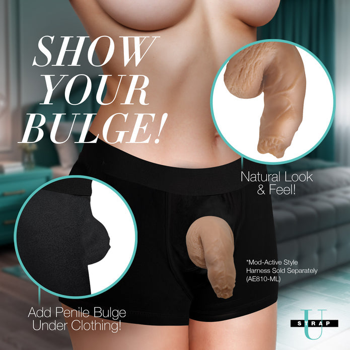 Uncut 5.1 Inch Silicone Packer Dildo - Caramel